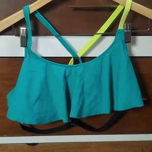 PINK Teal Bikini Top